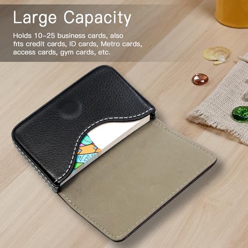 Padike Business Name Card Holder Luxury PU Leather,Business Name Card Holder Wallet Credit card ID Case/Holder For Men & Women - Keep Your Business Cards Clean