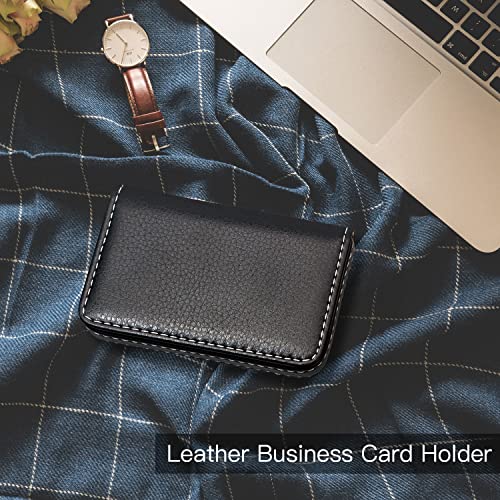 Padike Business Name Card Holder Luxury PU Leather,Business Name Card Holder Wallet Credit card ID Case/Holder For Men & Women - Keep Your Business Cards Clean