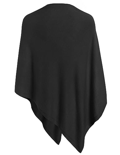 PULI Women's Versatile Knitted Shawls Scarf Poncho Sweater with Buttons Light Weight Spring Summer Fall Shawl Wrap