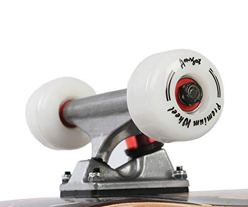 Amrgot Skateboards for Beginners,31*8 inches Complete Skateboards for Kids,Boys,Girls and Adults,7 Layer Maple Wood,Double Kick Deck Concave Standard and Tricks Skateboard