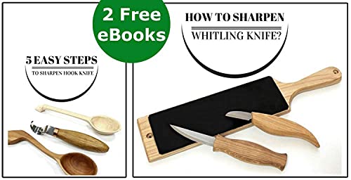 BeaverCraft S13 Wood Carving Tools Set for Spoon Carving 3 Knives Wood Carving Kit for Beginners Hook Knife Wood Carving Right-Handed Spoon Carving Whittling Knives (S13 Right-Handed)