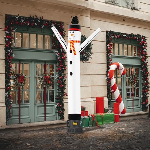 LookOurWay Air Dancers Inflatable Tube Man Set - 7 feet Tall Wacky Waving Inflatable Dancing Tube Guy with 9-Inch Diameter Blower - Christmas Holiday Promotion - Snowman