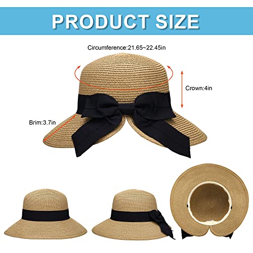 Verabella Sun Hats for Women UPF 50+ Women's Lightweight Foldable/Packable Beach Sun Hat