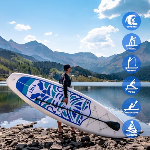 FunWater Inflatable Ultra-Light Stand Up Paddle Board for All Skill Levels with Premium SUP Paddleboard Accessories,Non-Slip Comfort Deck for Youth & Adults.