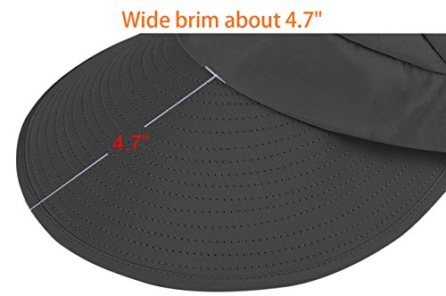 HINDAWI Sun Hats for Women Wide Brim UV Protection Sun Hat Summer Beach Packable Visor