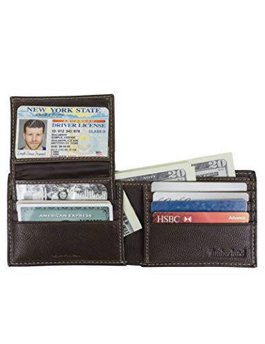 Timberland Men's Genuine Leather Rfid Blocking Passcase Security Wallet