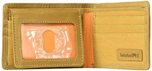 Timberland PRO Men's Leather RFID Wallet with Removable Flip Pocket Card Carrier