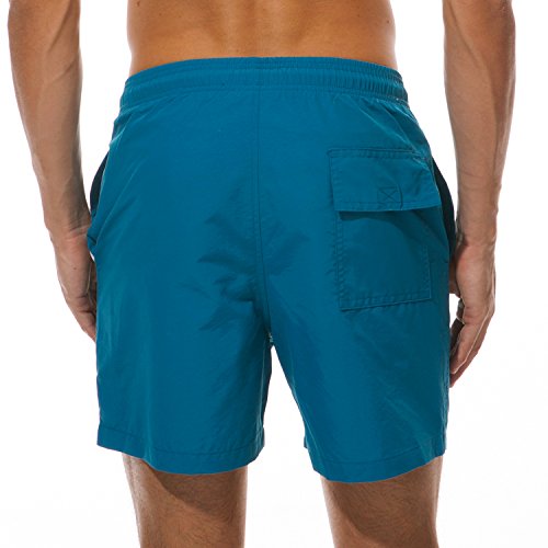 SILKWORLD Men's Swim Trunks Quick Dry Beach Shorts with Pockets