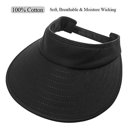 Sun Visor Hats Women Large Brim Summer UV Protection Beach Cap