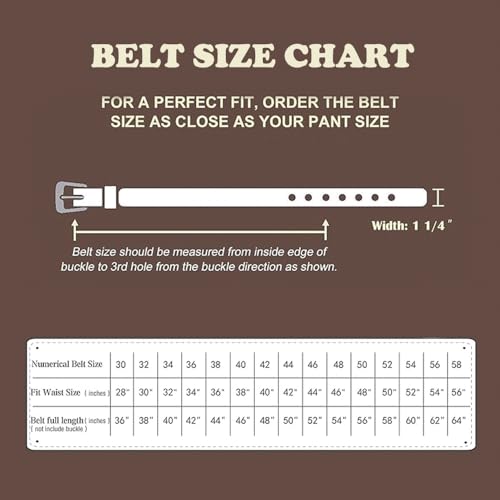 Men's Belt, Classic and Fashion Designs for Work Business and Casual, Regular Big & Tall Sizes Handmade Genuine Leather (56, Brown)