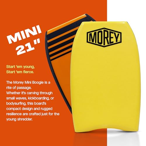 Morey Mini Boogie 21” - PHUZION CORE - XPE Deck - HDPE Slick - Crescent Tail - for bodysurfing, Bodyboarding, kickboarding or Beach