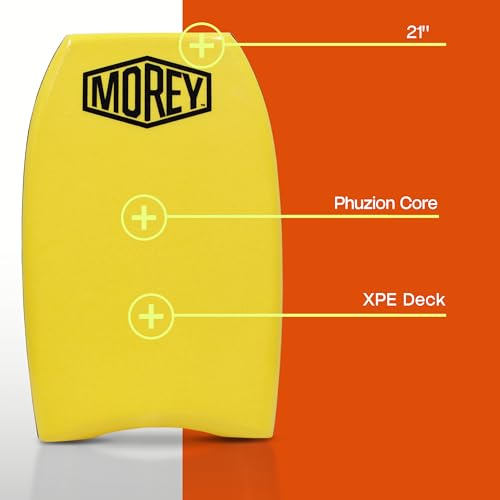 Morey Mini Boogie 21” - PHUZION CORE - XPE Deck - HDPE Slick - Crescent Tail - for bodysurfing, Bodyboarding, kickboarding or Beach