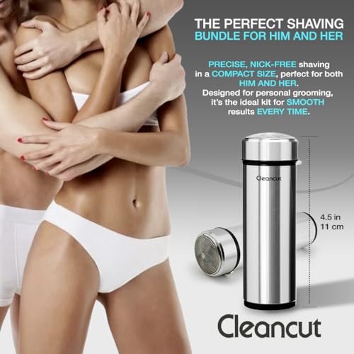 Cleancut Shaving Bundle - ES412 Personal Shaver & K30SP - Designed and Engineered for Personal Shaving - No Nicking or Cutting - Replacement Foil Kit