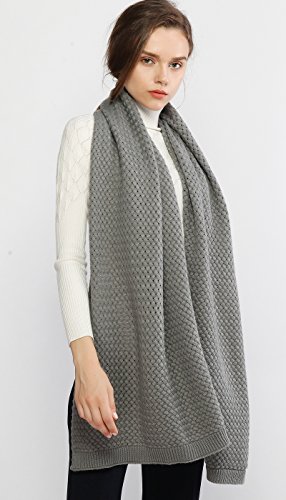 RIIQIICHY Winter Scarfs for Women Cold Weather Chunky Knit Scarf Warm Thick Grey Scarf Long Large Oversized Scarves