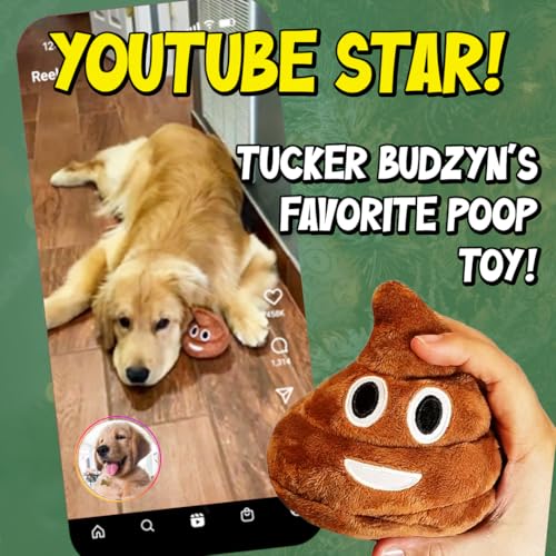 Poop Farting Plush Toy - Makes 7 Funny Fart Sounds – Squeeze Fart Buddy to Hear Him Fart - Easter Basket Stuffer - Fun Dog Toy - Fart Toy for Boys & Girls - Gag Gifts for Kids - a Super Cute 4 x 4.5