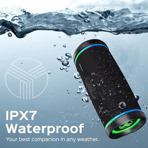 TREBLAB HD77 - Wireless Bluetooth Speaker - 30W Stereo, 20H Battery, IPX6 Waterproof, TWS Mode, Portable Speaker with Shockproof/Dustproof Body