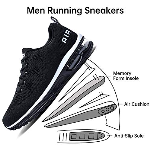 MEHOTO Mens Air Running Sneakers, Men Sport Fitness Gym Jogging Walking Lightweight Shoes, Size 7-12.5