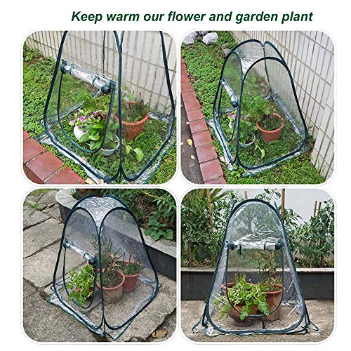 porayhut Pop Up Greenhouse Cover Flower House Mini Gardening Plant Flower Sunshine Room room,Backyard PVC Greenhouse Cover for Cold Frost Protector Gardening Plants