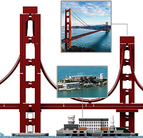 LEGO Architecture Skyline Collection 21043 San Francisco Building Kit Includes Alcatraz Model, Golden Gate Bridge and Other San Francisco Architectural Landmarks (565 Pieces)