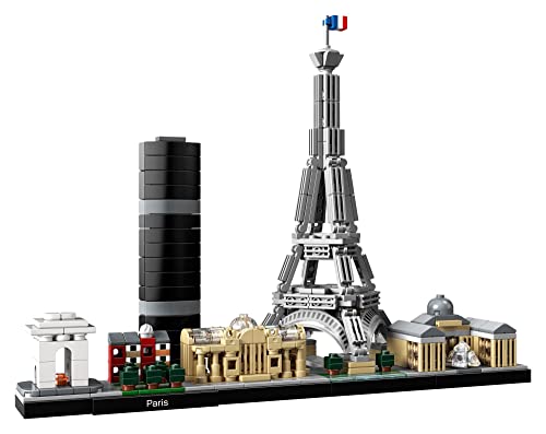 LEGO Architecture Paris Skyline, Collectible Model Building Kit with Eiffel Tower and The Louvre, Skyline Collection, Office Home Décor, Unique Gift to Unleash Any Adult's Creativity, 21044