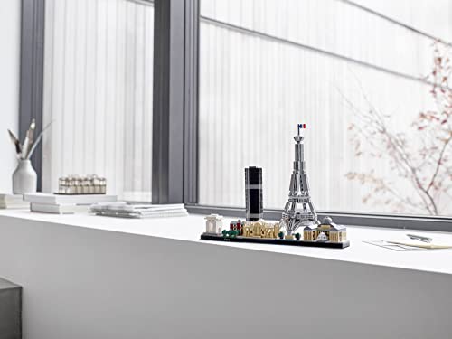 LEGO Architecture Paris Skyline, Collectible Model Building Kit with Eiffel Tower and The Louvre, Skyline Collection, Office Home Décor, Unique Gift to Unleash Any Adult's Creativity, 21044