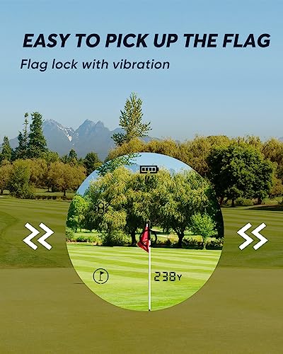 WOSPORTS Golf Rangefinder, 800 Yards Laser Range Finder, High-Precision Flag Lock with Pulse Vibration, Tournament Legal Rangefinder for Golfing and Hunting, Battery Included