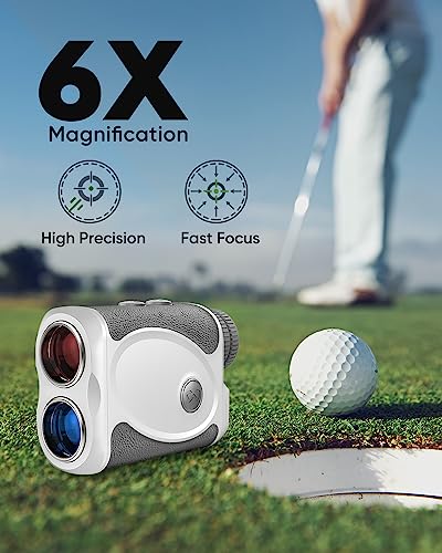 WOSPORTS Golf Rangefinder, 800 Yards Laser Range Finder, High-Precision Flag Lock with Pulse Vibration, Tournament Legal Rangefinder for Golfing and Hunting, Battery Included