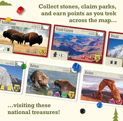 Underdog Games Trekking The National Parks - The Award-Winning Family Board Game | Designed for National Park Lovers | Great for Kids Ages 10 and Up | Easy to Learn