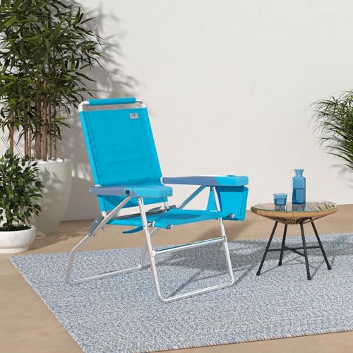 Rio Brands 17" Extended Height 4-Position Folding Beach, Camping, Lawn Chair