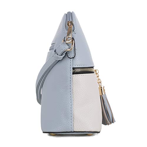 SG SUGU Lunar Lightweight Medium Dome Crossbody Bag Shoulder Bag with Tassel | Zipper Pocket | Adjustable Strap