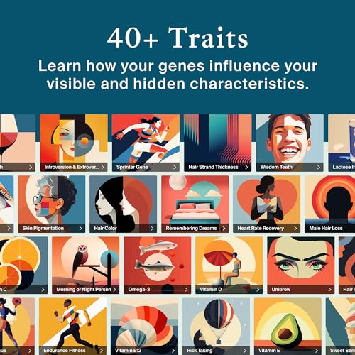 AncestryDNA + Traits Genetic Test Kit: Personalized Genetic Traits, DNA Ethnicity Test, Origins & Ethnicities, Complete DNA Test, Ancestry Reports