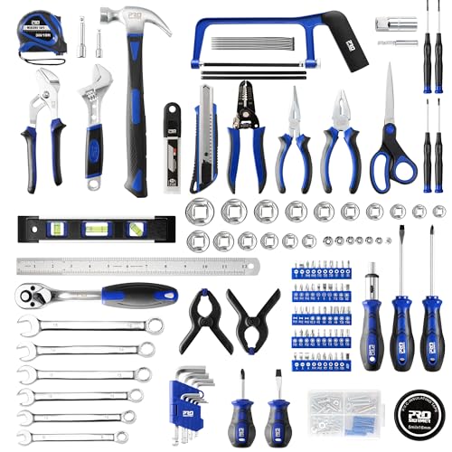 Prostormer 259-Piece Tool Set, General Home/Auto Repair Tool Kit with Plastic Storage Toolbox, Complete Household Tool Box with Essential Tools for Men and Women