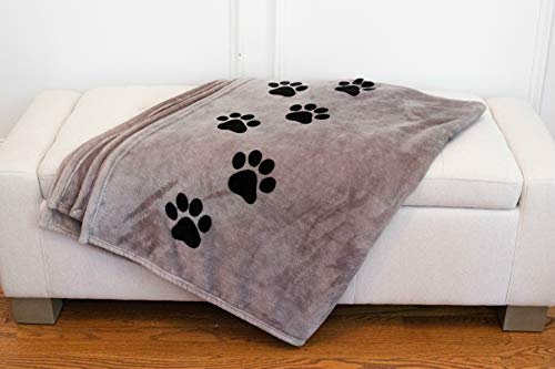 Pawprints Left by You Pet Memorial Blanket with Heartfelt Sentiment - Comforting Pet Loss/Pet Bereavement Gift (Non Personalized)