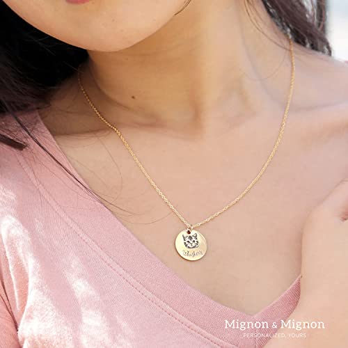 MignonandMignon Personalized Gift for Women Pet Necklace Handmade Portrait Jewelry Custom Unique Mother's Day - LCN-AP