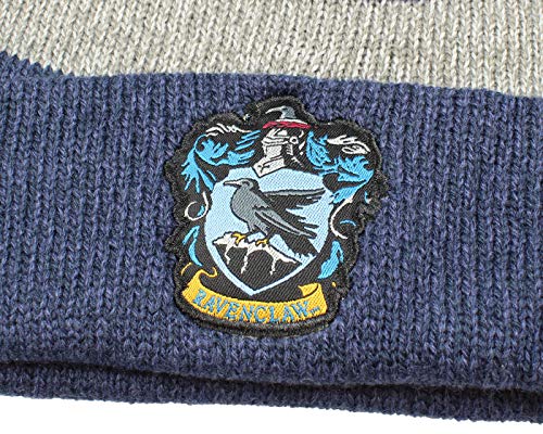 Bioworld Harry Potter Hogwarts Houses Knit Ravenclaw Scarf & Pom Beanie Set