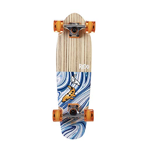 ReDo Skateboard Co. ReDo Skateboard 26" x 7.25" Mini Branson Koi Cruiser Complete Skateboard for Boys Girls Kids Teens