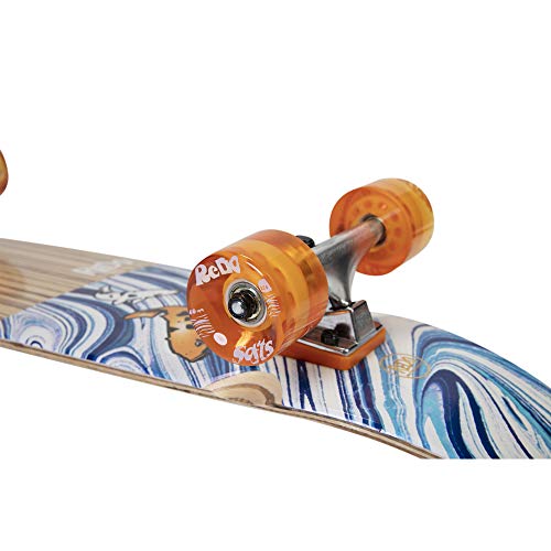 ReDo Skateboard Co. ReDo Skateboard 26" x 7.25" Mini Branson Koi Cruiser Complete Skateboard for Boys Girls Kids Teens