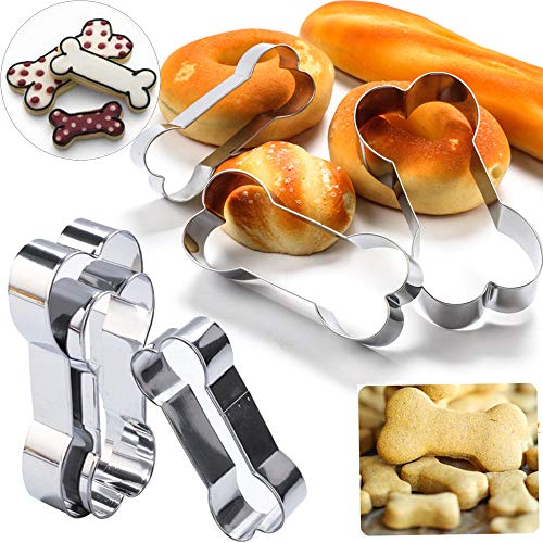 7 Pack Dog Treat Molds, Puppy Dog Paw and Bone Molds, Non-stick Dog Ice Molds Trays, Reusable Baking Molds for Chocolate, Candy, Cupcake, Biscuits- perfect Dog Cookie Molds for Puppy lovers