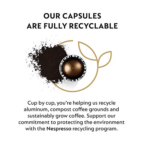 Nespresso Capsules Vertuo, Double Espresso Chiaro, Medium Roast Espresso Coffee, 30-Count Coffee Pods, Brews 2.7oz.