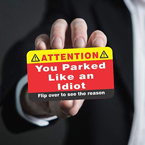 PARTH iMPEX You Parked Like an Idiot Business Cards (Pack of 100) Bad Parking Cards 3.5"x2" Multi Reasons Violation Stocking Stuffers for Adults