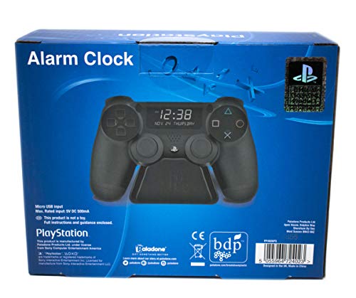 Paladone Playstation Controller Digital Alarm Clock - Officially Licensed Playstation Gamer Gifts and Room Decor