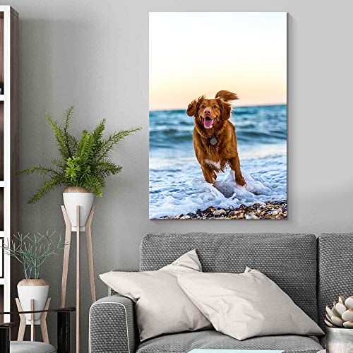 NWT Custom Canvas Prints with Your Photos for Pet/Animal, Personalized Canvas Pictures for Wall to Print Framed 14x11 inches