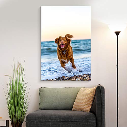 NWT Custom Canvas Prints with Your Photos for Pet/Animal, Personalized Canvas Pictures for Wall to Print Framed 14x11 inches