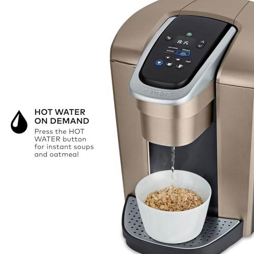 Keurig K-Elite Single Serve K-Cup Pod Coffee Maker, with Strength and Temperature Control, Iced Coffee Capability, 8 to 12oz Brew Size, Programmable, Brushed Gold