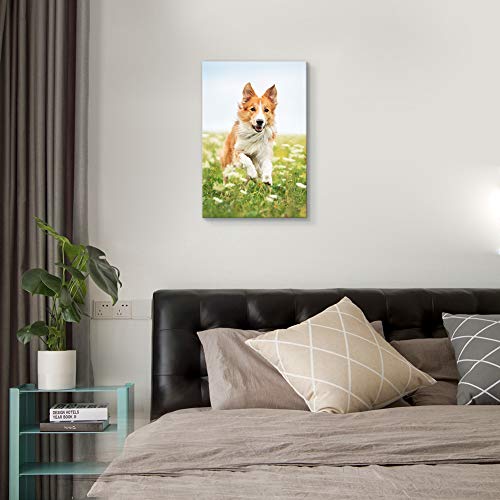 SIGNFORD 18"x12" Custom Canvas Prints, Pets Personalized Poster Wall Art with Your Photos Wood Frame Digitally Printed