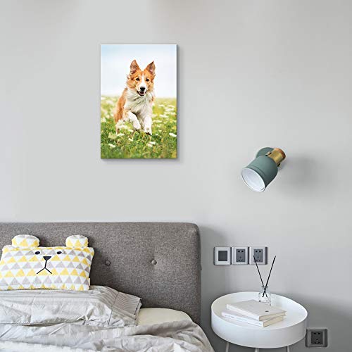 SIGNFORD 18"x12" Custom Canvas Prints, Pets Personalized Poster Wall Art with Your Photos Wood Frame Digitally Printed