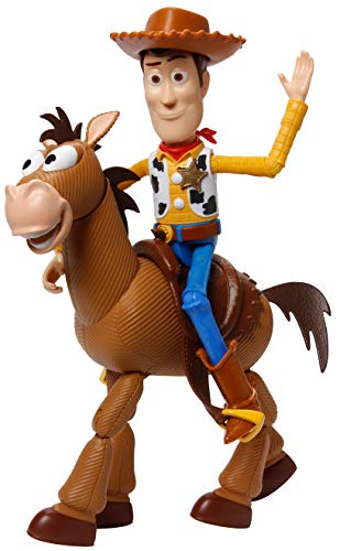 Mattel Disney Pixar Toy Story 4 Woody and Bullseye 2-Character Pack, Movie-inspired Relative-Scale for Storytelling Play