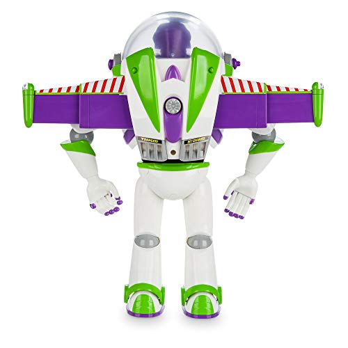 Disney Store Official Buzz Lightyear Interactive Talking Action Figure from Toy Story, Features 10+ English Phrases, Interacts with Other Figures and Toys