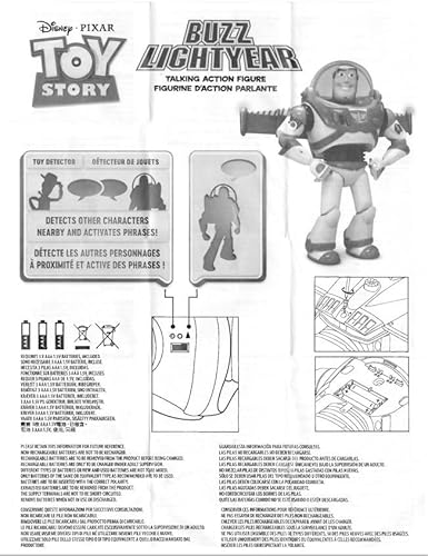 Disney Store Official Buzz Lightyear Interactive Talking Action Figure from Toy Story, Features 10+ English Phrases, Interacts with Other Figures and Toys