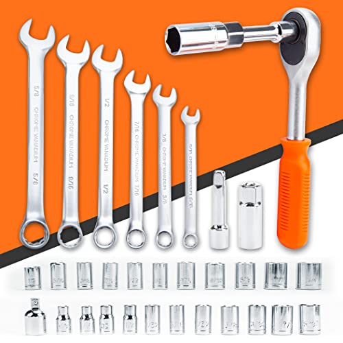 CARTMAN 238 Piece Socket Wrench Auto Repair Tool Combination Package Mixed General Household Hand Tool Set Tool Kit with Plastic Toolbox Storage Case